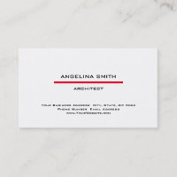 Simple moderne minimaliste blanc rouge professionn