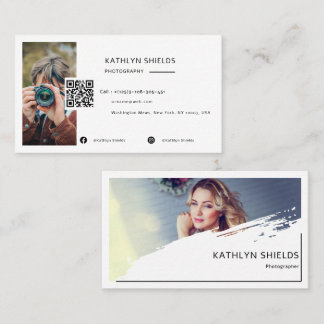 Carte De Visite Simple Moderne minimaliste Professionnel Photo