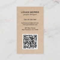 Simple moderne minimaliste QR Code Kraft