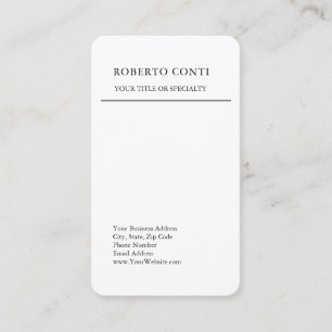 Carte De Visite Simple, moderne, minimaliste, soie Premium