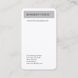 Carte De Visite Simple, moderne, minimaliste, soie Premium