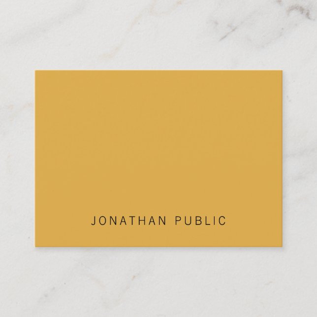 Carte De Visite Simple moderne Modèle moderne tendance Jaune Brown (Devant)