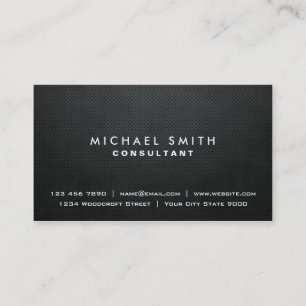 Carte De Visite Simple moderne noir élégant simple professionnel