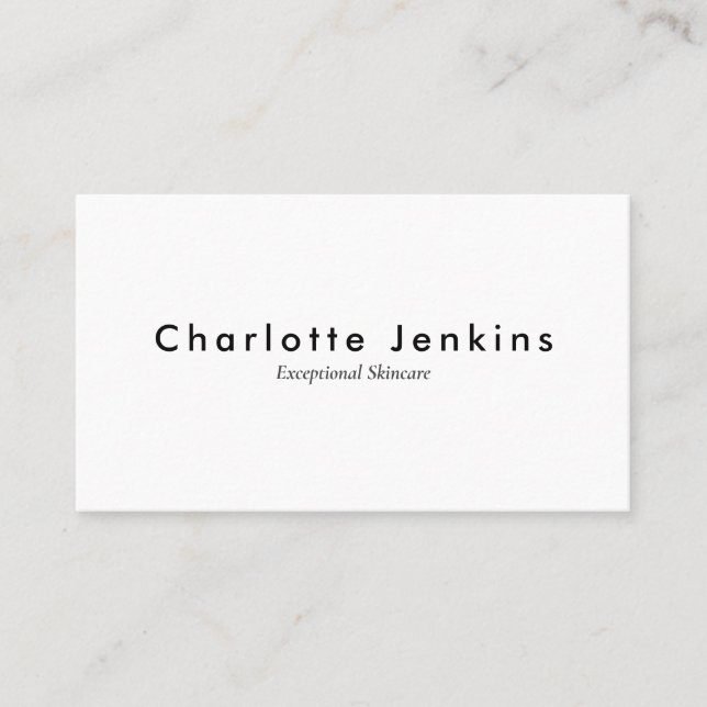 Carte De Visite Simple Moderne Noir et Blanc Professionnel (Devant)