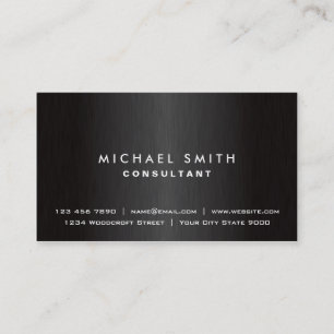 Carte De Visite Simple moderne noir simple élégant professionnel