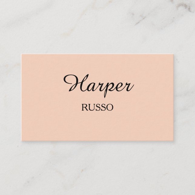 Carte de visite simple moderne Peach Flan (Devant)