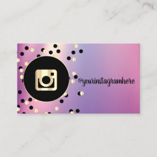 Carte De Visite Simple Moderne, Points Instagram Réseaux Sociaux
