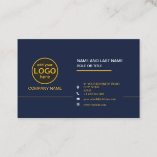 Carte De Visite Simple moderne Professional Dark Color ajouter Log