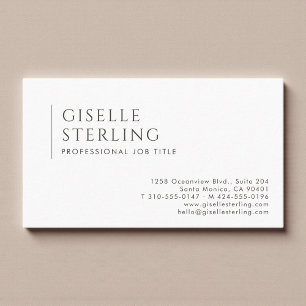 Carte De Visite Simple Moderne Professionnel