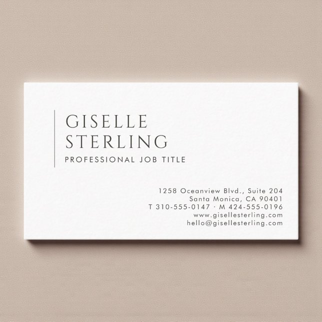 Carte De Visite Simple Moderne Professionnel (Créateur téléchargé)