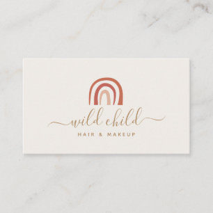 Carte De Visite Simple Moderne Script Tendance Arc-en-ciel