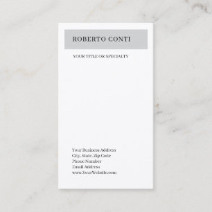 Carte De Visite Simple Moderne Uni Minimaliste Premium Soie