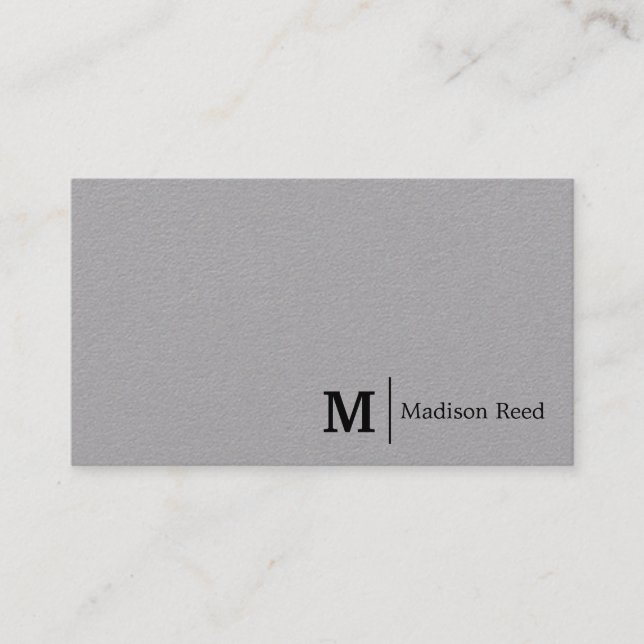 Carte De Visite Simple Monogram Entreprise  (Devant)