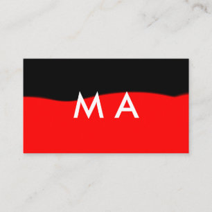 Carte De Visite Simple monogramme ajouter votre nom lettre man min