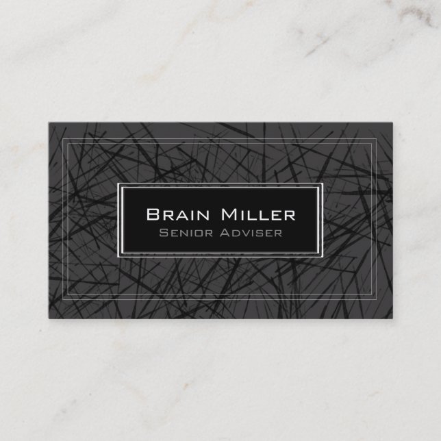 Carte De Visite Simple noir blanc moderne professionnel (Devant)
