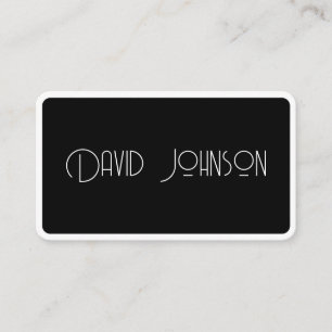 Carte De Visite Simple noir et blanc