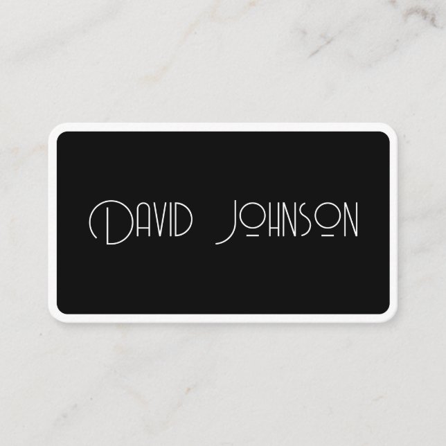 Carte De Visite Simple noir et blanc (Devant)