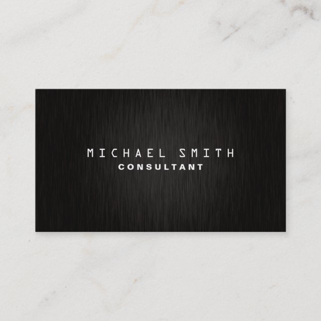 Carte De Visite Simple noir moderne simple élégant professionnel (Devant)