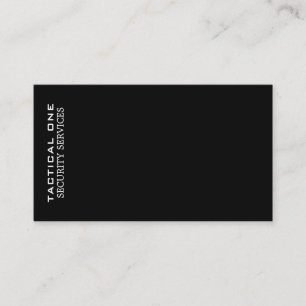 Carte De Visite Simple Noir, service de sécurité