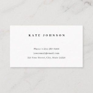 Carte De Visite Simple Nom Informations de Contact Professionnel B