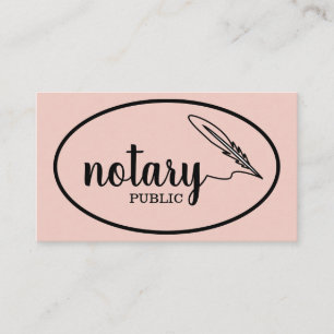 Carte de visite simple Notaire public écriture élé