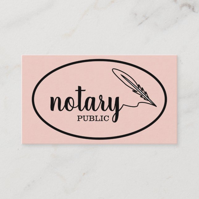 Carte de visite simple Notaire public écriture élé (Devant)