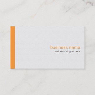 Carte De Visite Simple Orange simple et moderne en blanc