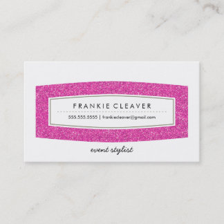 CARTE DE VISITE simple panneau moderne chaud rose