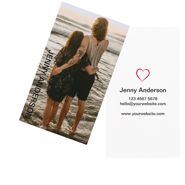 Carte De Visite Simple photo minimaliste (Créateur téléchargé)