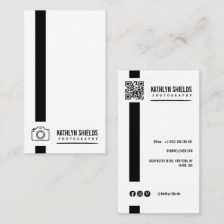 carte de visite simple photo modèle minimaliste