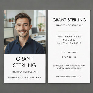Carte De Visite Simple Photo Professionnel