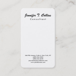 Carte De Visite Simple Pinceau simple Script minimaliste moderne