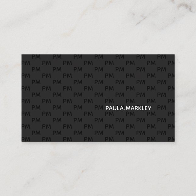 Carte De Visite Simple Plain Black Gray (Devant)