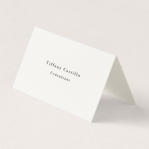 Carte De Visite Simple Plain Elegant Minimaliste Crème moderne