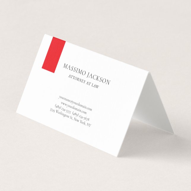 Carte de visite simple pour avocat en droit unique (Devant)