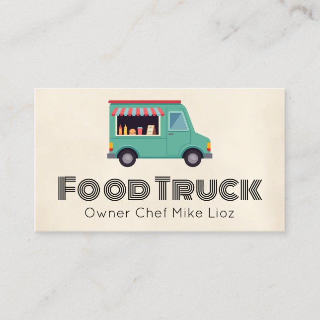 Carte de visite simple pour camion-restaurant (Devant)