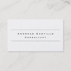 Carte De Visite Simple Premium Pearl Minimal Professionnel