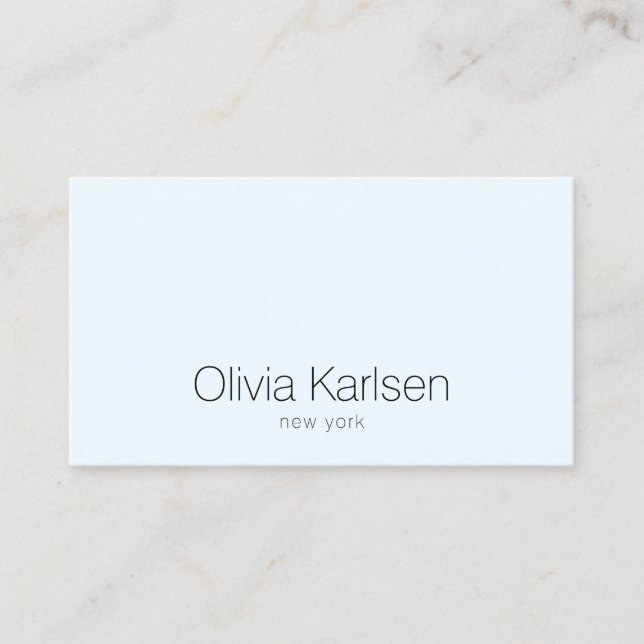 Carte De Visite Simple professionnel clair bleu moderne (Devant)
