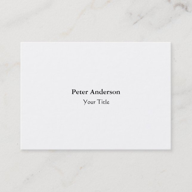 Carte De Visite Simple professionnel créatif moderne blanc (Devant)