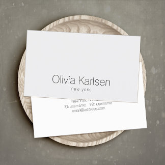 Carte De Visite Simple professionnel gris moderne