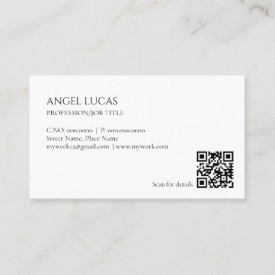 Carte De Visite Simple professionnel minimaliste