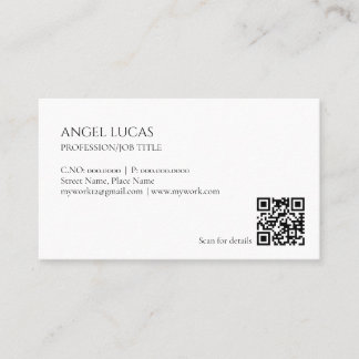 Carte De Visite Simple professionnel minimaliste