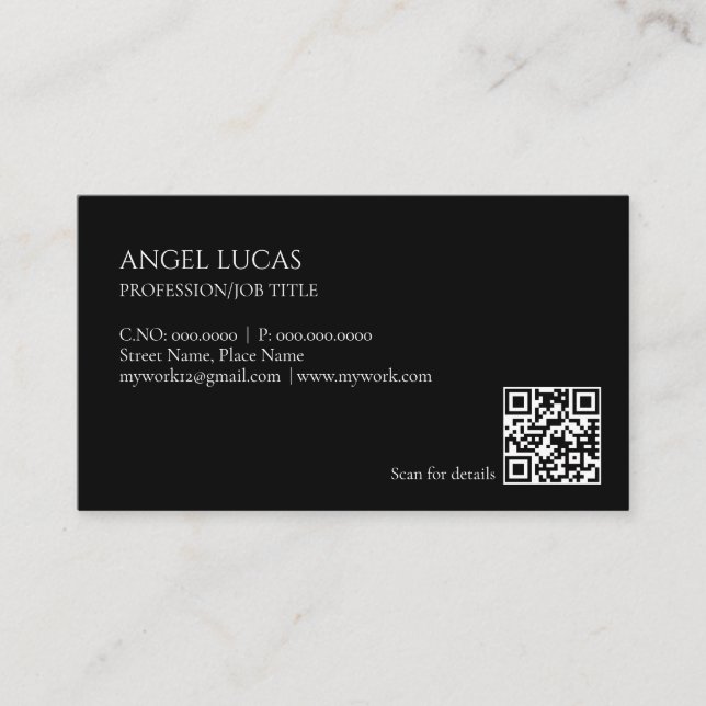 Carte De Visite Simple professionnel minimaliste (Devant)