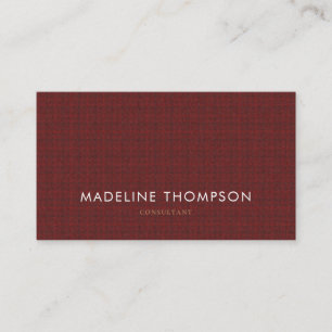 Carte De Visite Simple professionnel tricot coton tweet Maroon