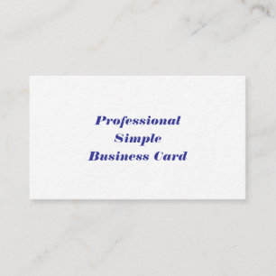 Carte de visite simple professionnelle