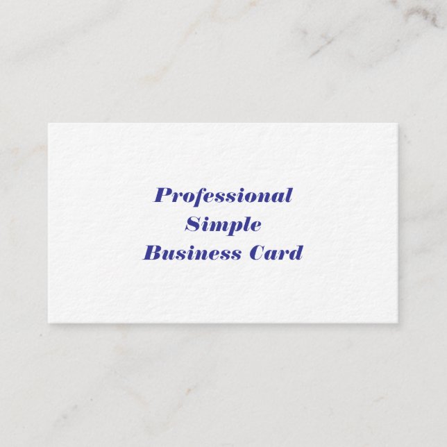 Carte de visite simple professionnelle (Devant)