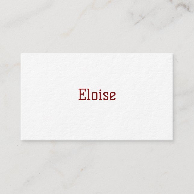 Carte de visite simple professionnelle (Devant)
