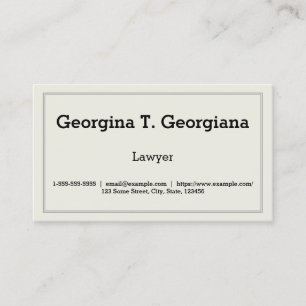 Carte De Visite Simple, propre et Minimalistic avec séparateur de