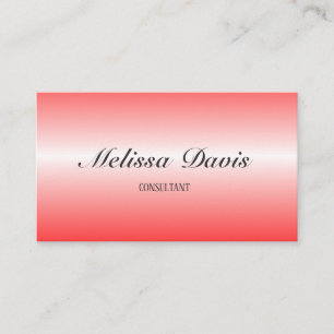 Carte De Visite Simple rouge brillant