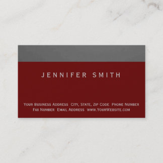 Carte de visite simple rouge moderne